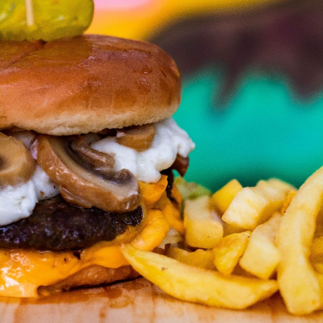 Queso con champiñones 🍔