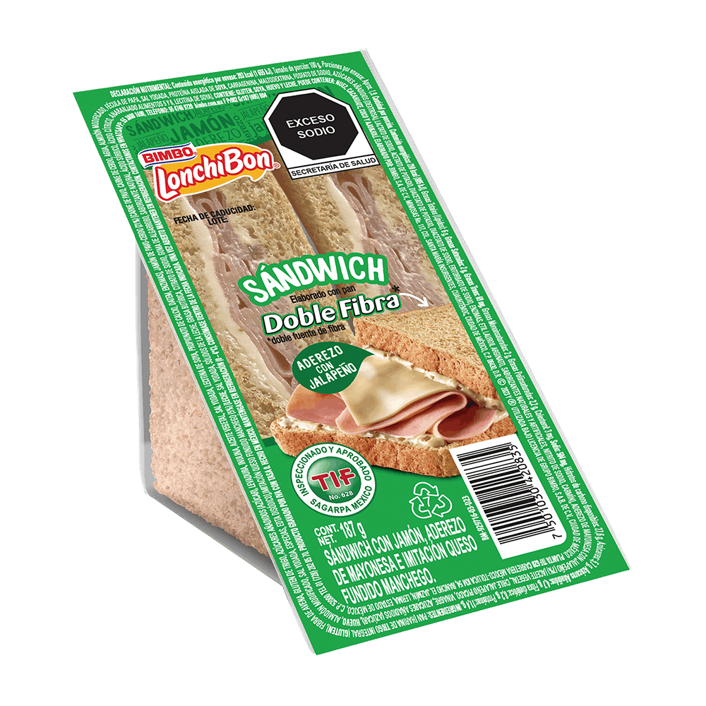 Sandwich Lonchibon Doble Fibra 187g