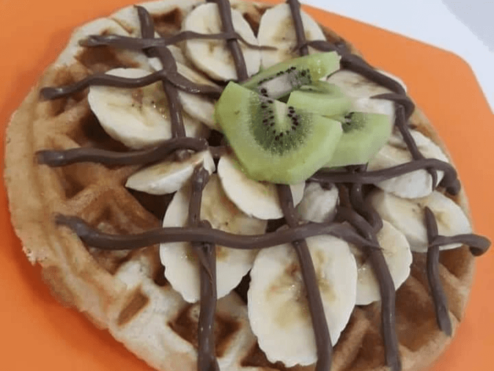 Waffle con Nutella, Plátano y Kiwi