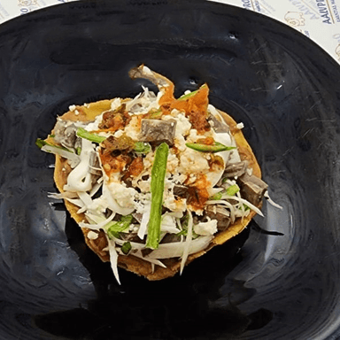 Tostada de queso de lengua