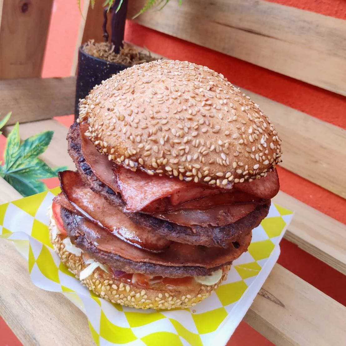 Hamburguesa Doble mas Papas Alf