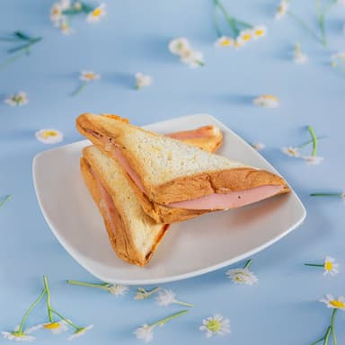 Sandwich, jamón y queso