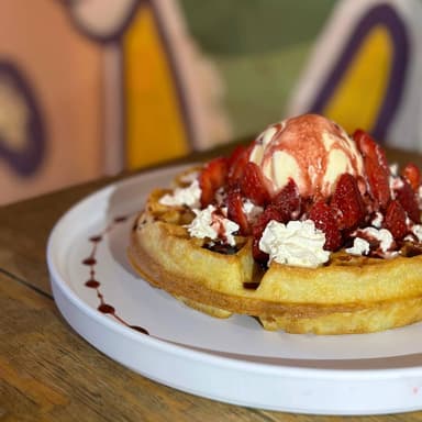 Nuevo Waffle Belga de Fresa