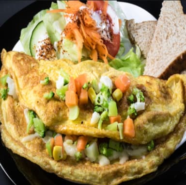 Omellete de Vegetales y Queso