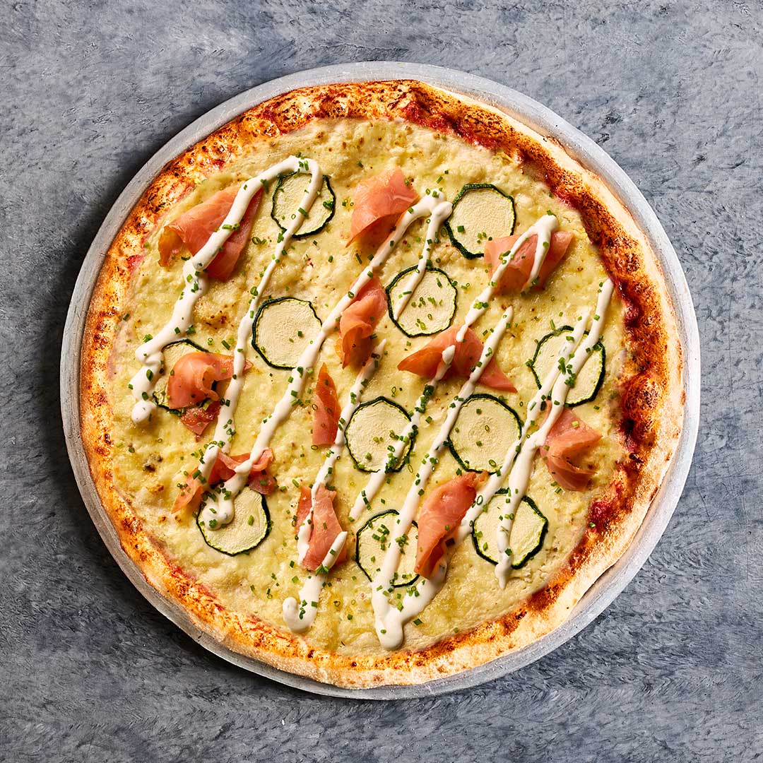 PIZZA SALMÓN AHUMADO