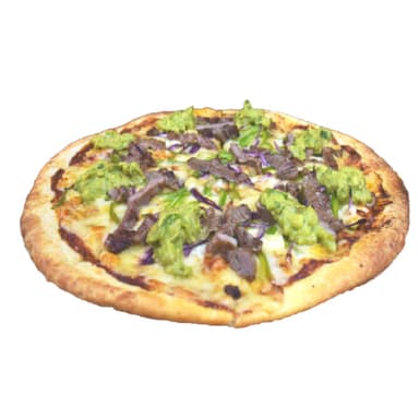 Pizza de Arrachera con Guacamole