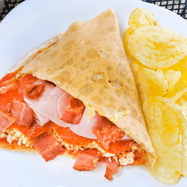 Crepa 3 carnes con papas chips   (nueva)