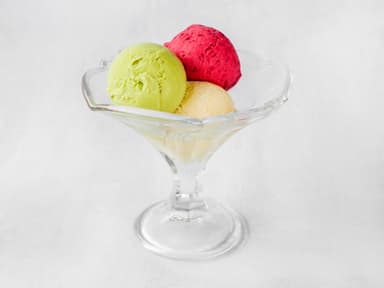 Vaso de Tres Sabores de Helado