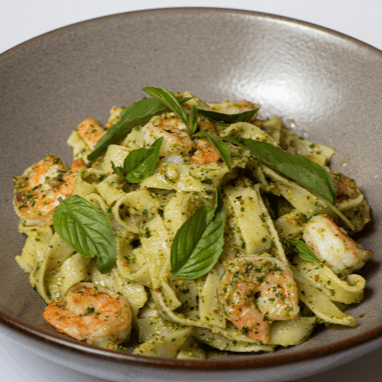 PASTA PESTO CON PULPO