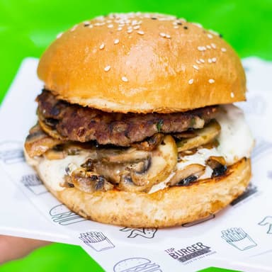 Hamburguesa  con Champiñones