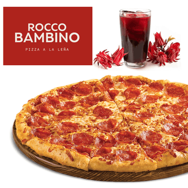 COMBO PIZZA PEPPERONI Y 1LT DE AGUA FRESCA