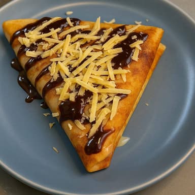 Crepa con nutella y queso de bola
