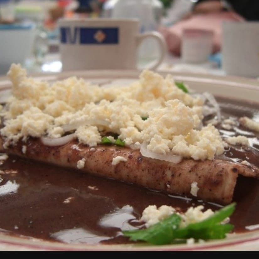 Enfrijoladas con Pollo + POSTRE SORPRESA