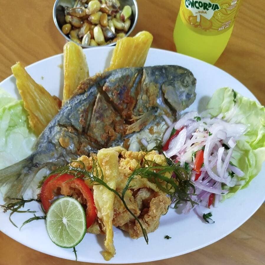 Jalea de Pampanito+ Ceviche+ Gaseosa