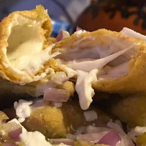 Chilaquiles Rellenos de Queso Oaxaca