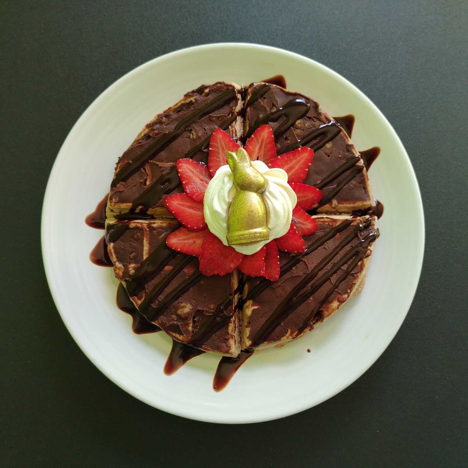 Waffle Conejo de Chocolate