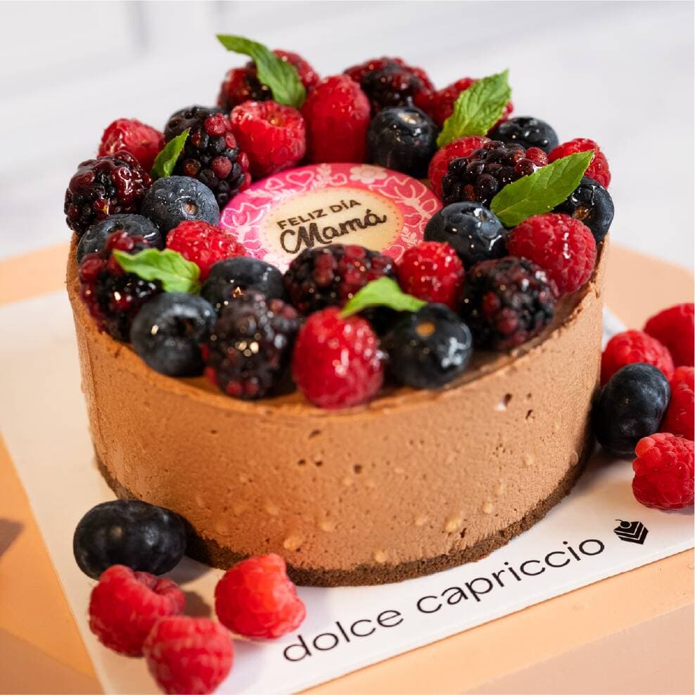 Mini cheesecake de chocolate con frutos rojos mamá