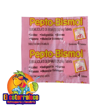 Pepto-Bismol Sobre con 4 Tab Masticables