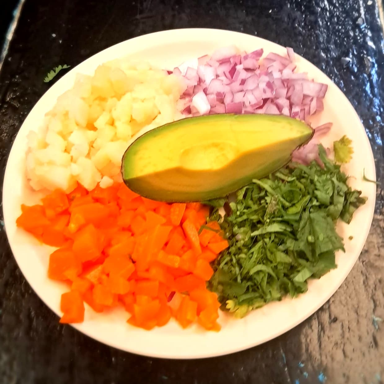 RACION DE VERDURAS Y AGUACATE