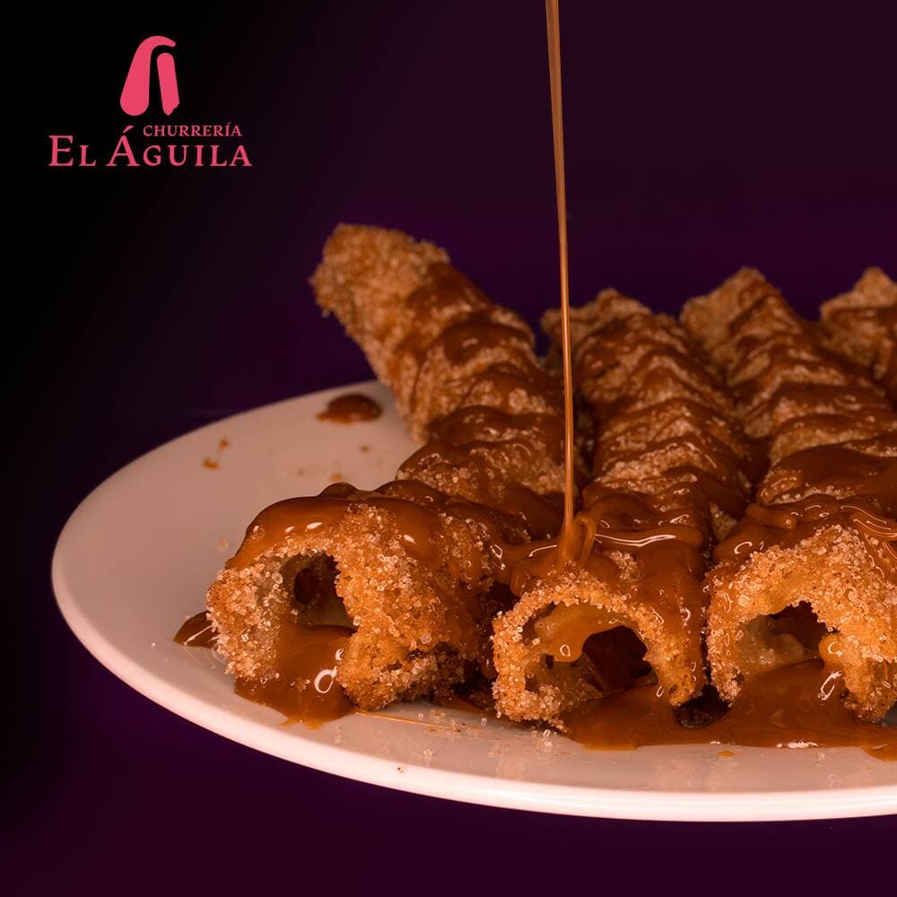 5 Churros Rellenos de Cajeta