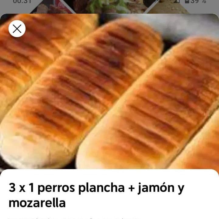 4 Perros Plancha( Chori, Buti, Salchicha ) + Jamón