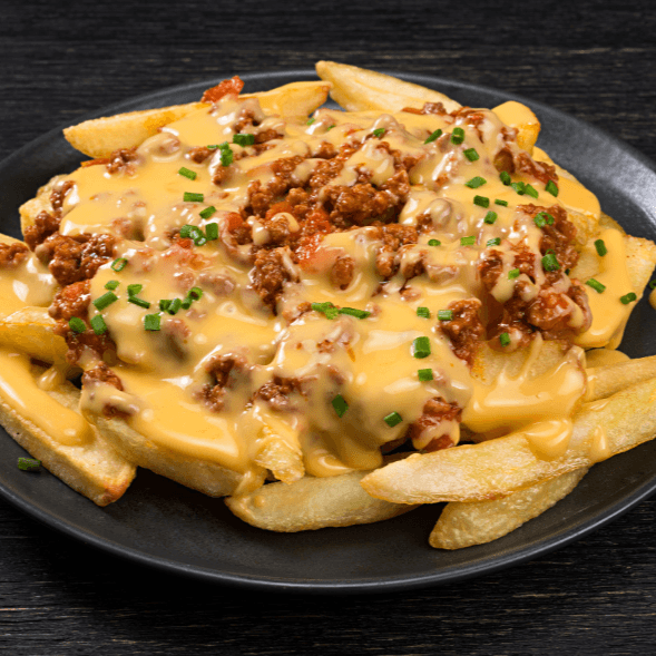 Papas a la Francesa con Queso y Chili