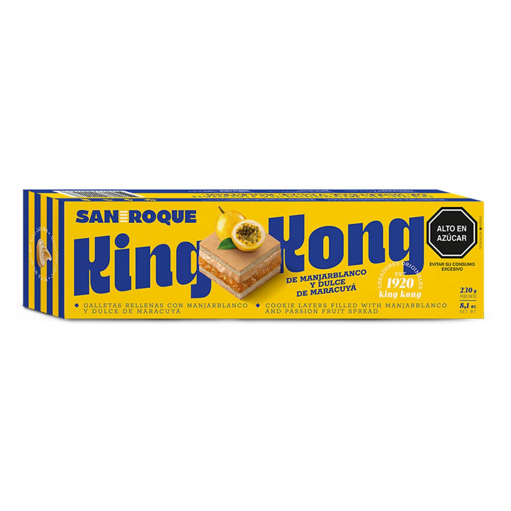 Barra de King Kong de Manjar y Maracuyá