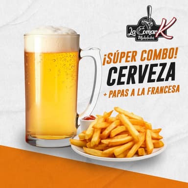 Papas a la Francesa + Cerveza (1.2l)