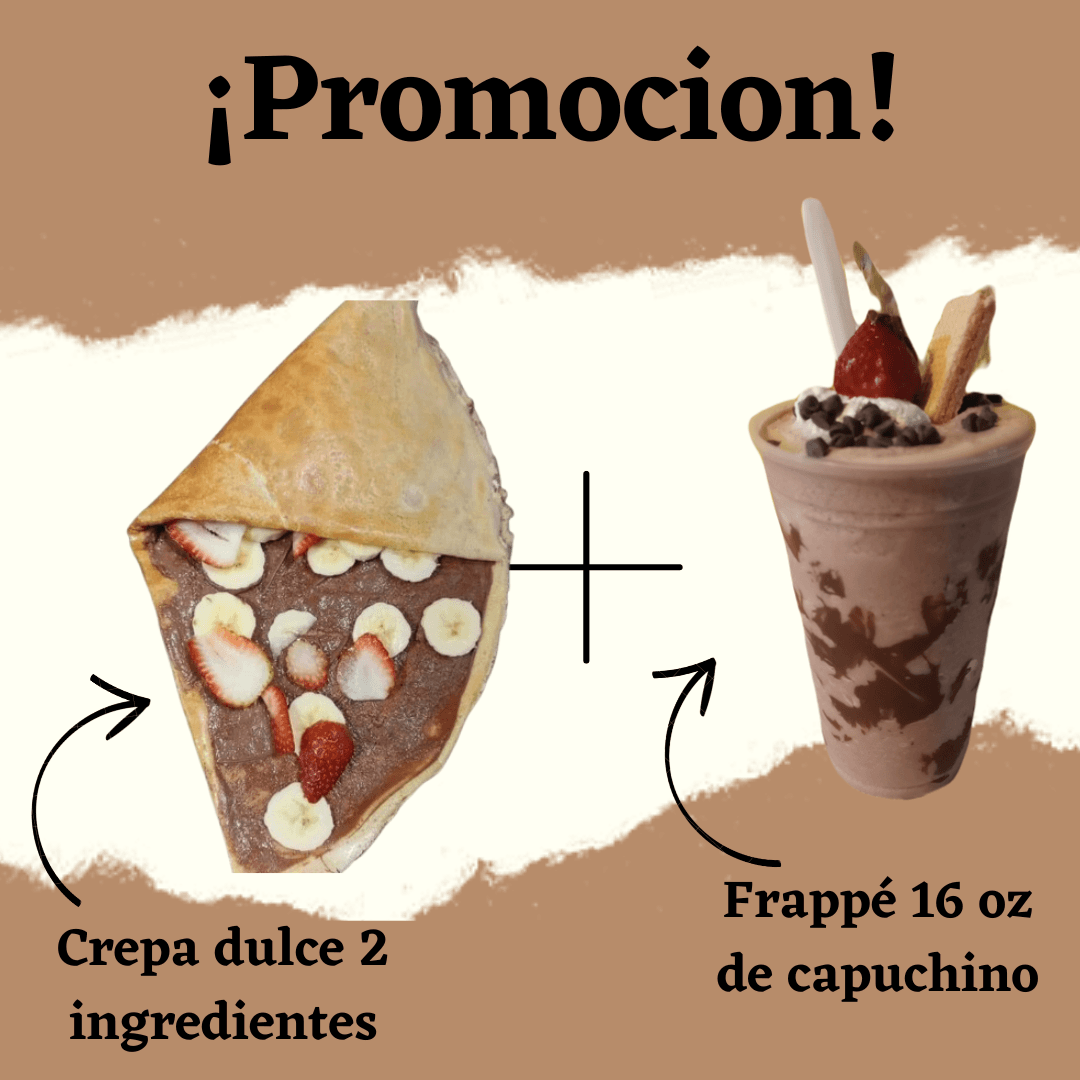 Combo de Crepa Dulce +Frappe de capuchino