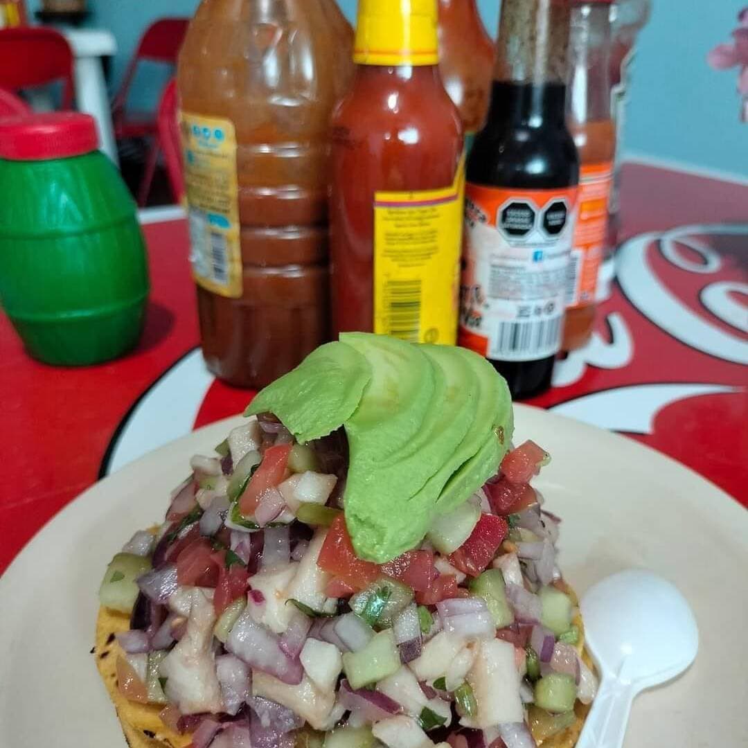 Tostada de Ceviche de Camarón