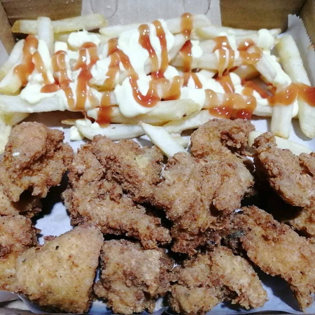 12 Palomitas de Pollo+Papas