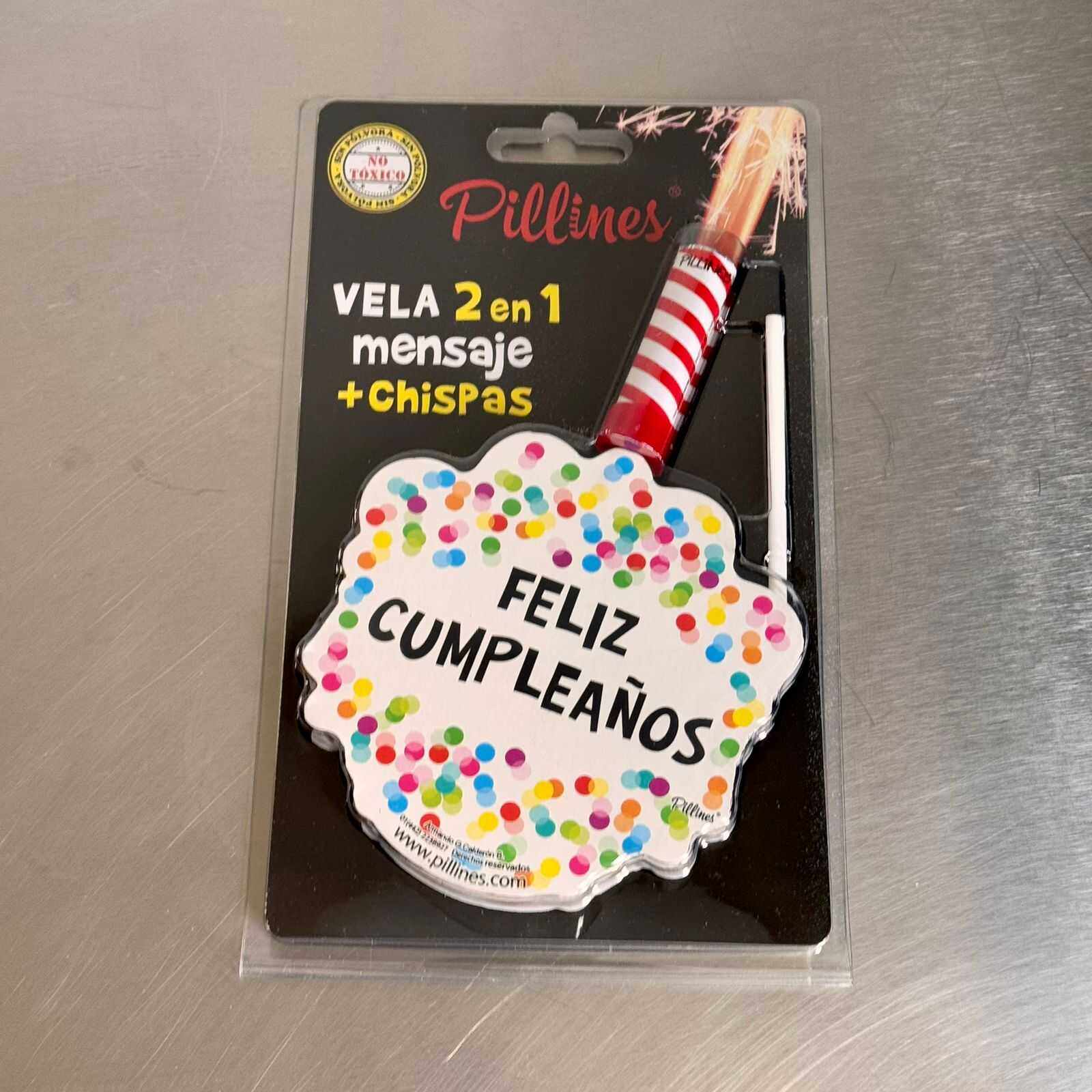 Vela Feliz Cumpleaños Confeti Con Pirotecnia