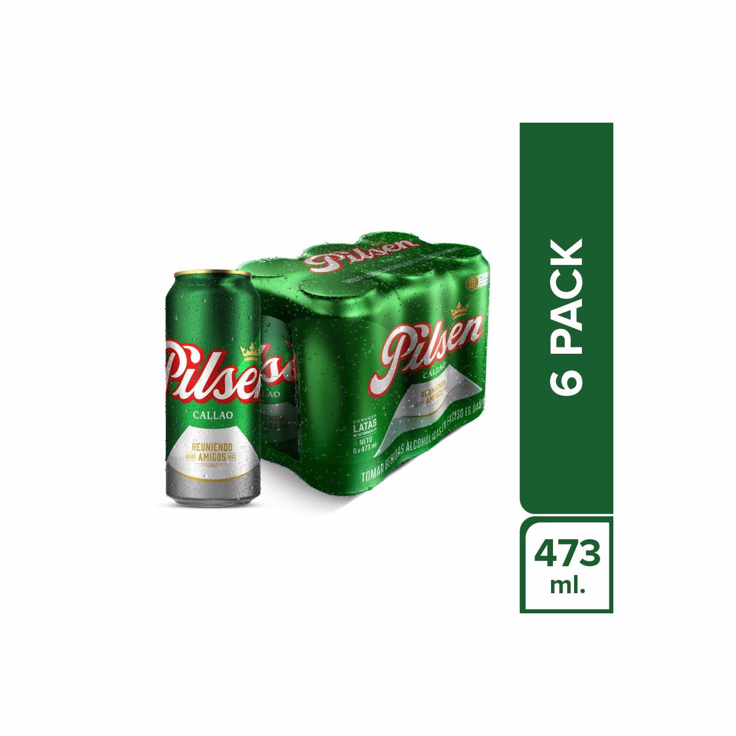 Cerveza Pilsen 473 Ml Six Pac