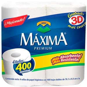 PAPEL HIG MAXIMA PREMIUM 400HD 4 PZA