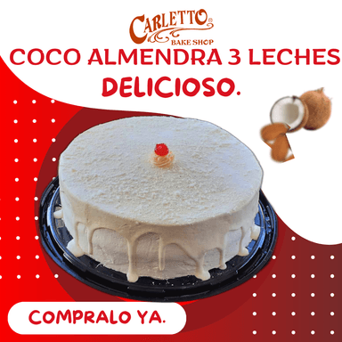 Pastel Coco Almendra 3 Leches
