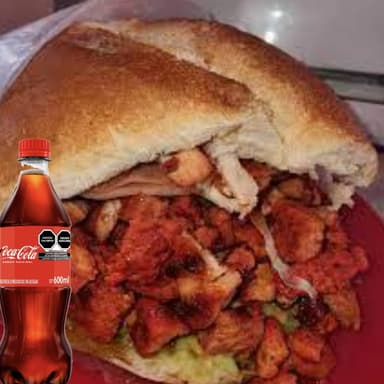 Combo-Coca Cola + Lonche de Adobada