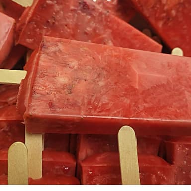 paleta de fresa natural