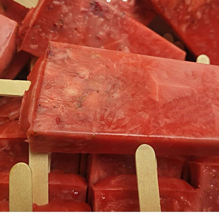 paleta de fresa natural