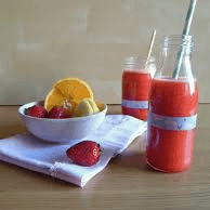 Jugo de Fresa, Naranja y Limón 1/2 Litro