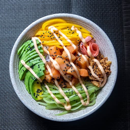 Poke salmon