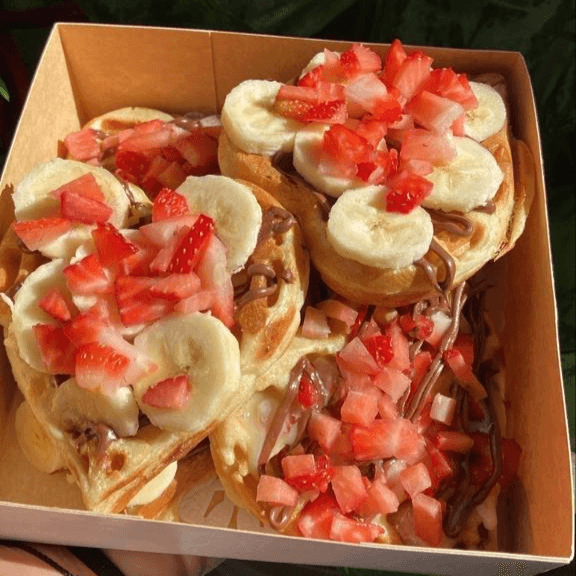 Waffles Corazón Coctel 4 Piezas