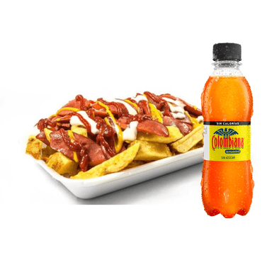 Salchipapa Sencilla mas Gaseosa 250ml