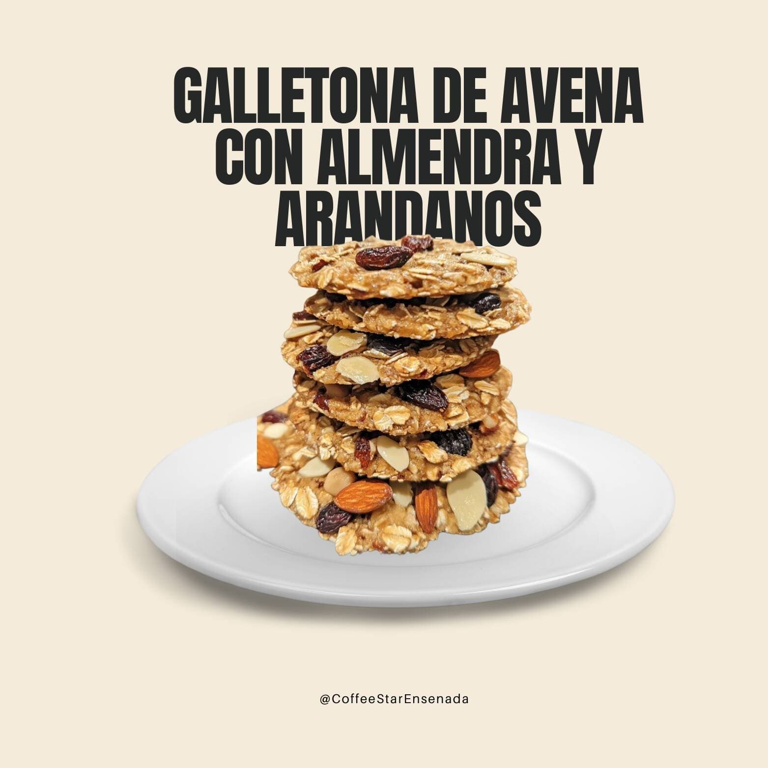 Galletona de Avena y Arandanos.