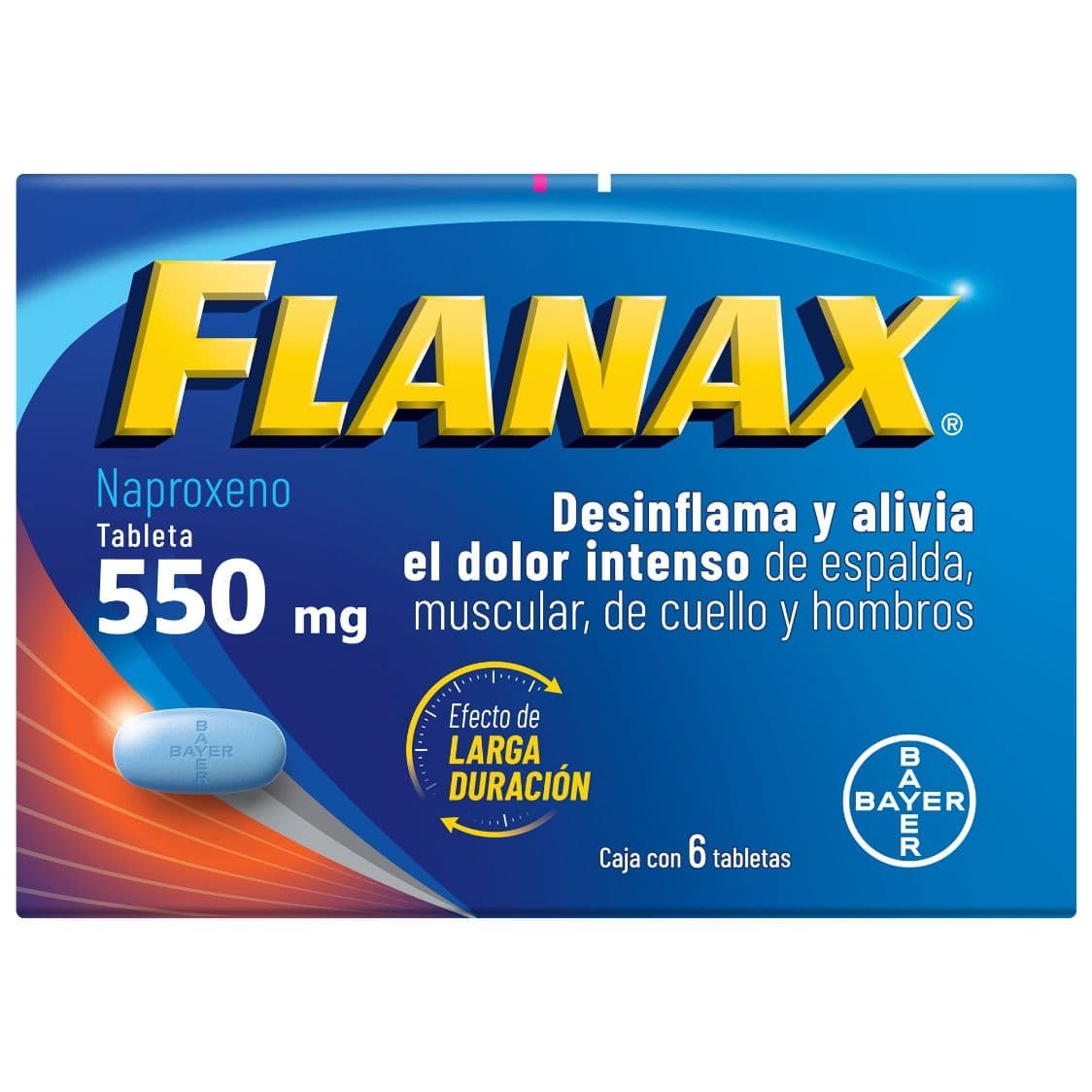 Flanax, 2 tabletas de 550 mg