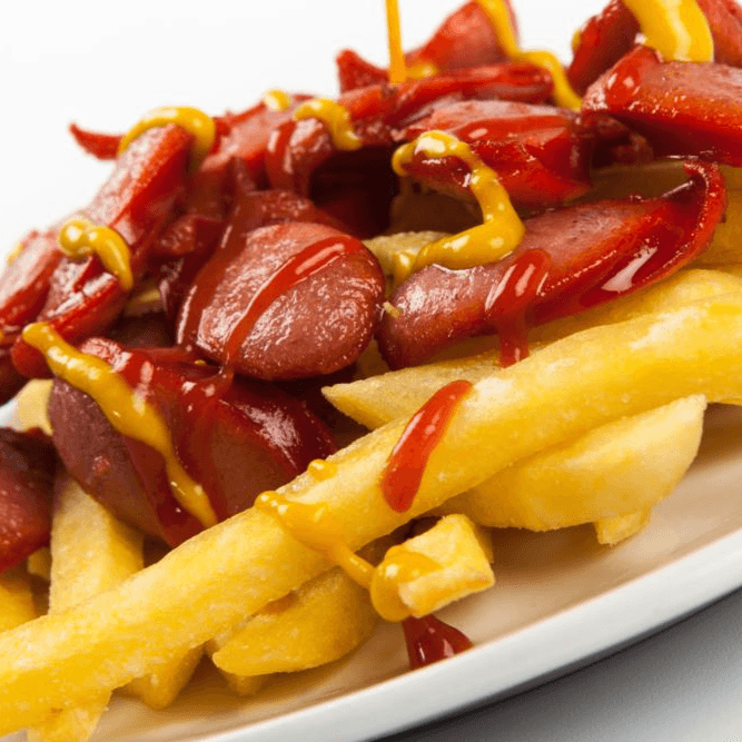2 salchipapas especial + 2 gaseosa 400ml