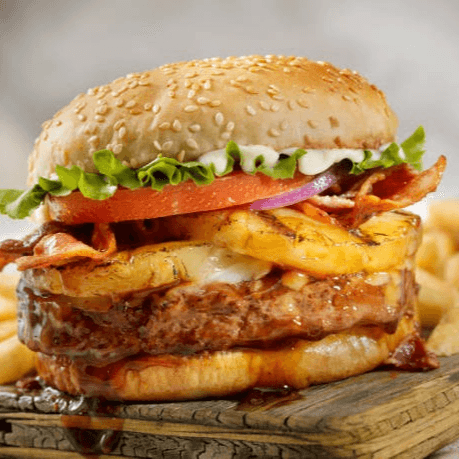 Hamburguesa Hawaiana con Papas