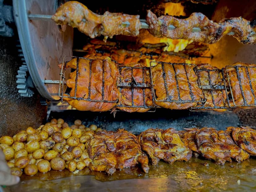 Pollos a la leña LA ESPIGA