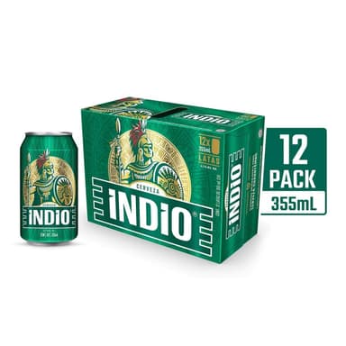 12 Pack Indio Lata 355ml c/u
