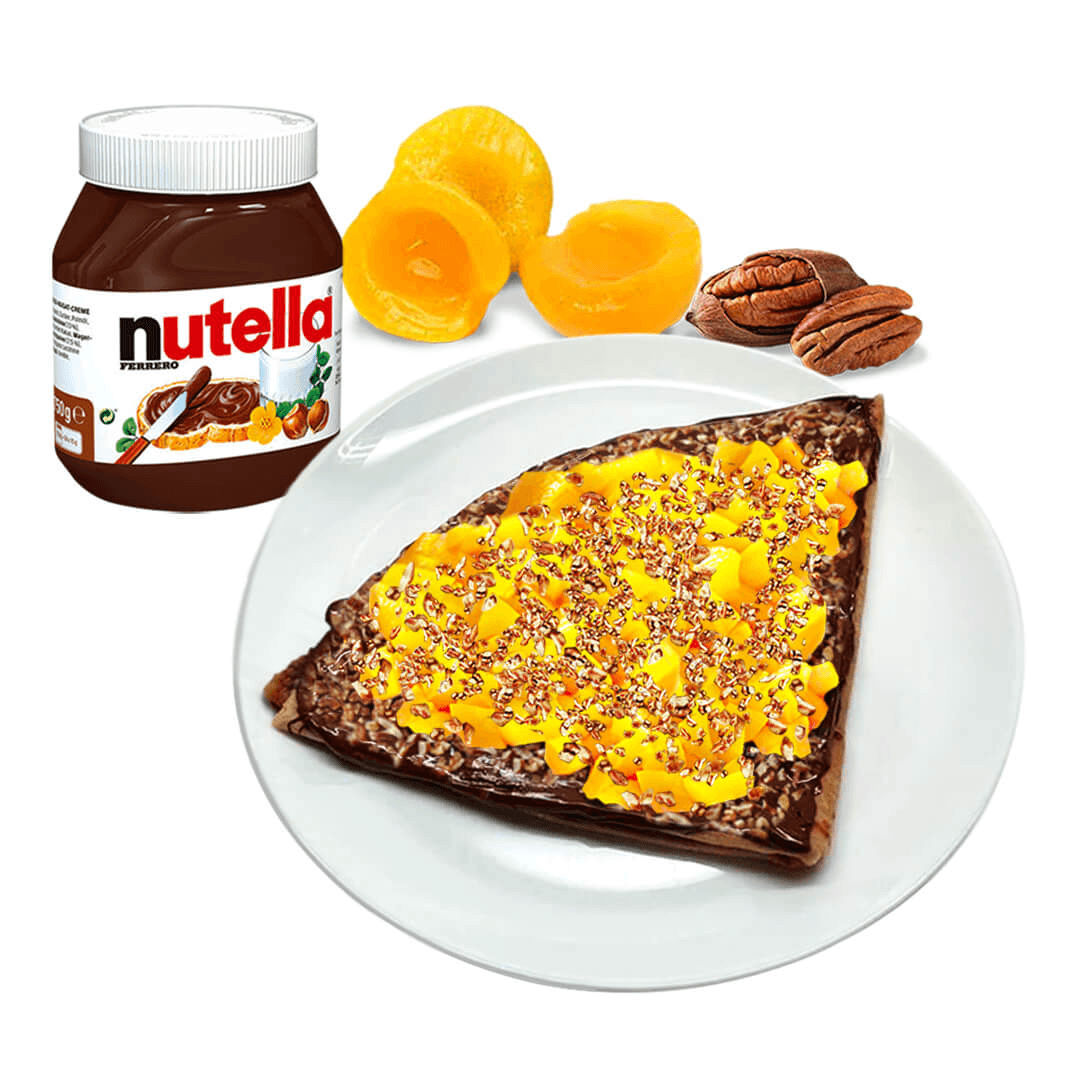 Crepa de Durazno, Nutella y Nuez
