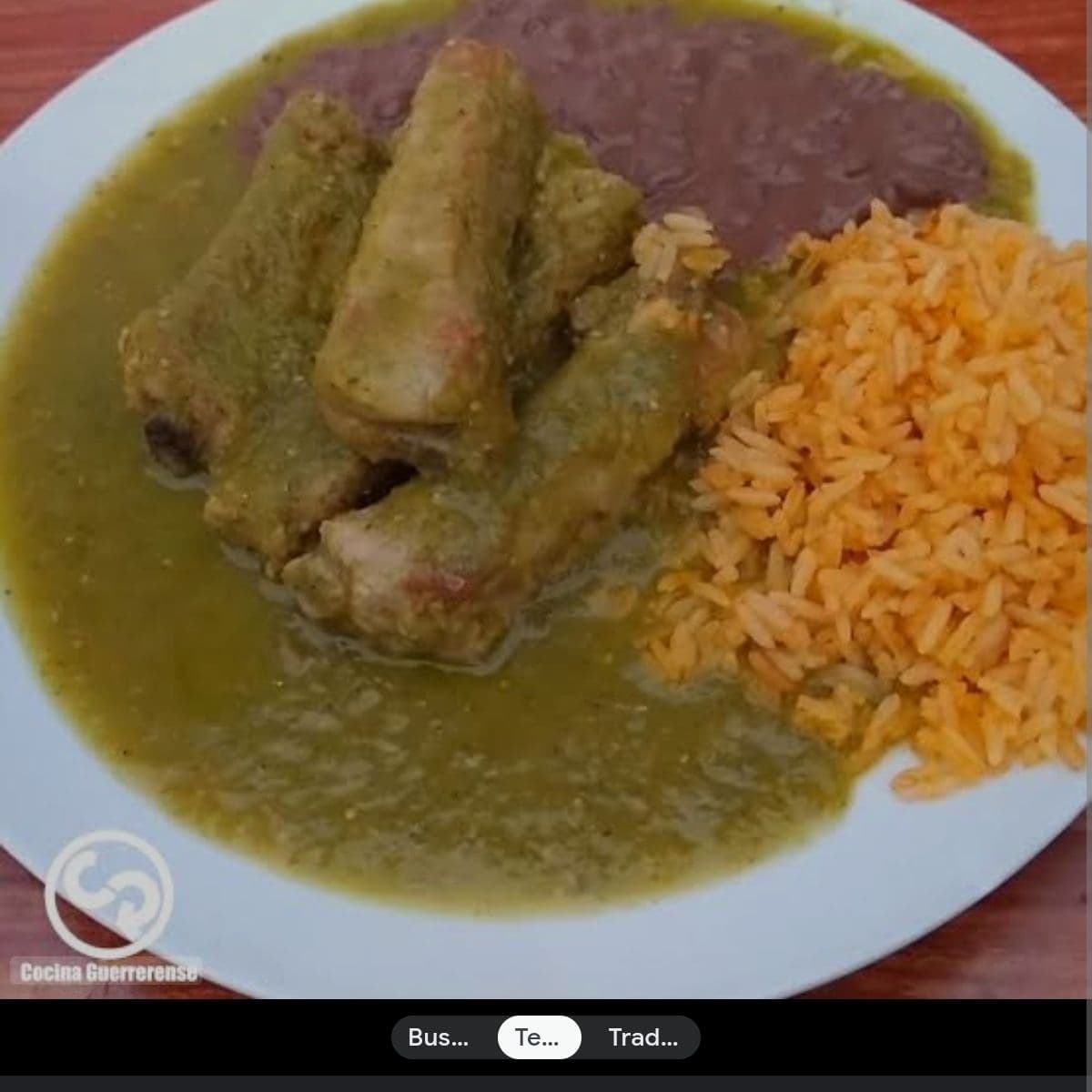 costilla de puerco en salsa verde